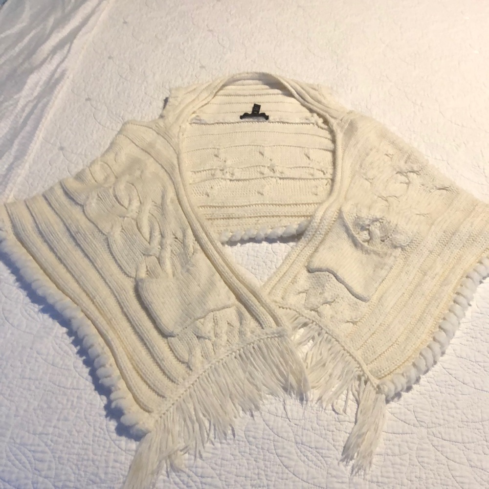 Jessica Simpson off white Scarf Jacket